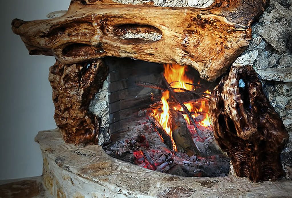 Kamin aus Naturstein - Gartengestaltung mit Naturstein - Leipzig Krostitz