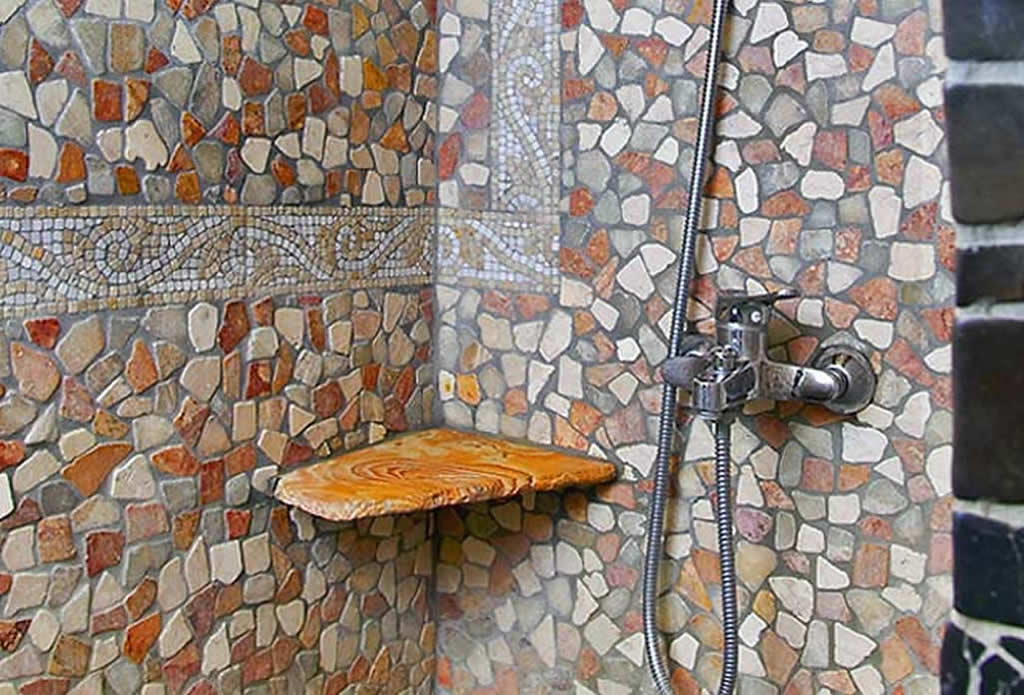 Naturstein-Mosaik für mediterrane Innenarchitektur - mediterrane Innenarchitektur - Galeriebild