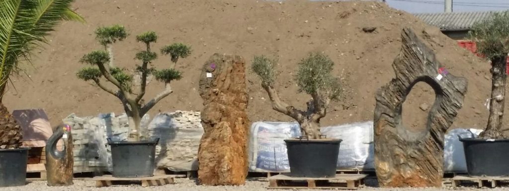 Ozeanfindlinge mit Pflanzen - News Naturstein Garten